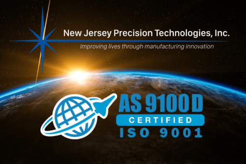 NJPT Logo and AS 9100 Logo on Space background